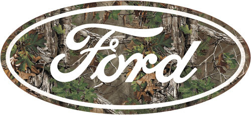 Open Road Brands Die Cut Emb - Tin Sign Ford Camo Logo
