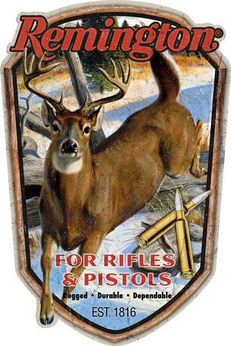 Open Road Brands Emb Tin Sign - Remington Rifles & Pistols