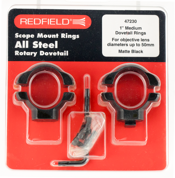 Redfield Mounts Rings, Red 47320 Alum 22 Rings Med Matte
