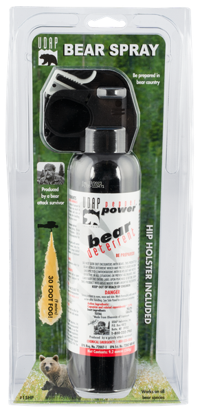 Udap Magnum Bear Spray, Udap 15hp   Magnum Bear 260g Hip Hlstr