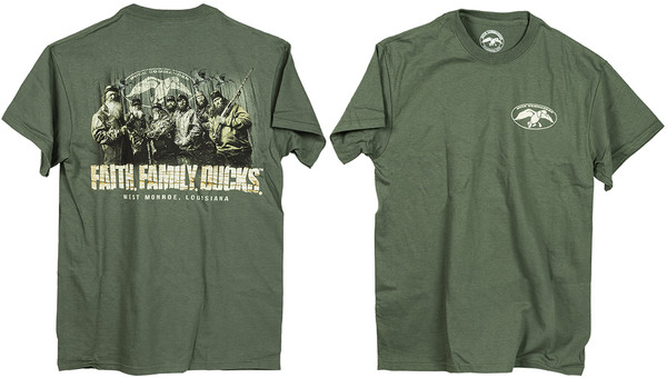 Duck Commander Faith.family.ducks., Duck Dsffd06       Fmly Shrt Sm Moss