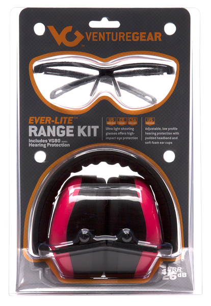 Pyramex Venture Gear, Pyra Vgcombo8617 Pnk Glass/muff Combo