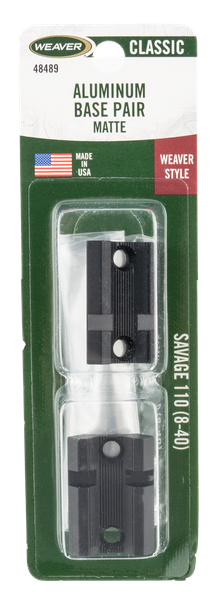 Weaver Mounts Side Mount, Weav 48489 Bse Pair Sav 110 8-40 Blk