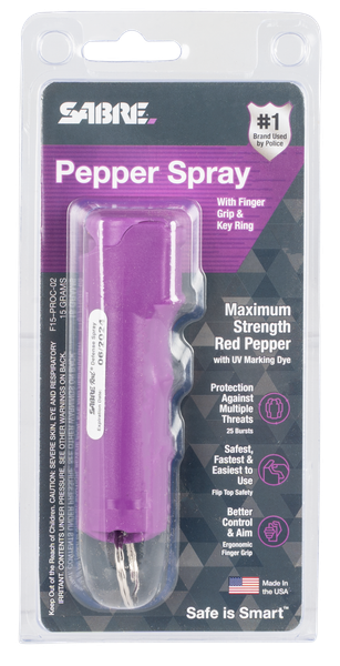Sabre Flip Top, Sec F15proc02  Purple Flip Top Pepper Spray