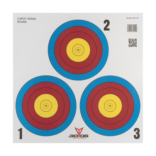 .30-06 3 Spot Vegas Paper Target 100 Count