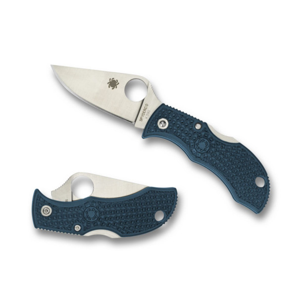 Spyderco Manbug Plain 1.97 in Blade Blue FRN
