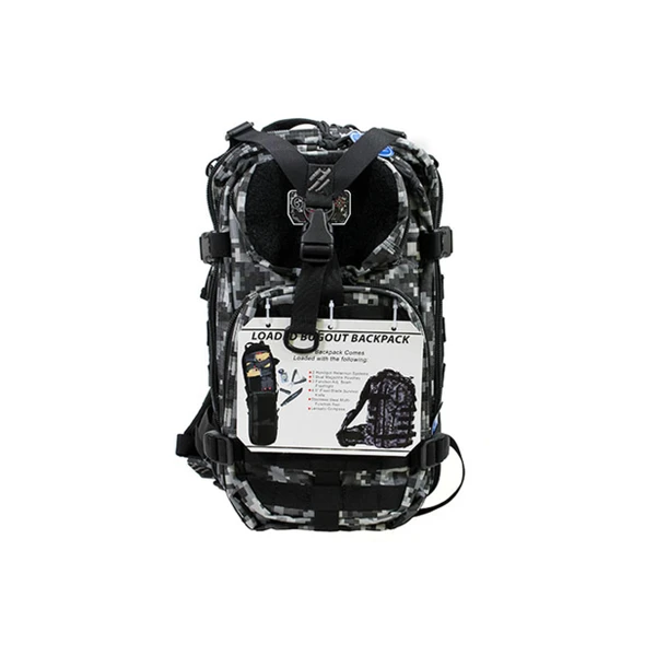 G.P.S. Tactical Bugout Loaded Backpack - Gray Digital