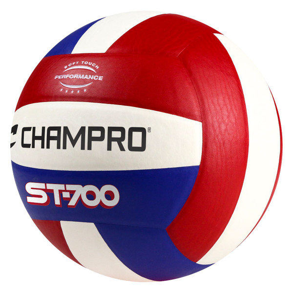 Champro Pro Perform Volleyball Scarlet White Royal Blue