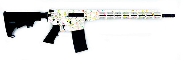 GREAT LAKES FIREARMS & AMMO AR-15 .223 WYLDE 16" 30RD SS SAVED SPLATTER WHITE