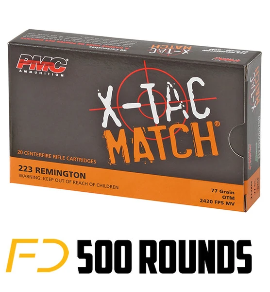 PMC X-TAC .223 REM, 77gr, OTM - 500 Rounds