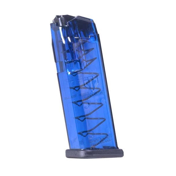 Ets Magazine Glock 19 9mm 15rd Trans Blue Fits 19/26