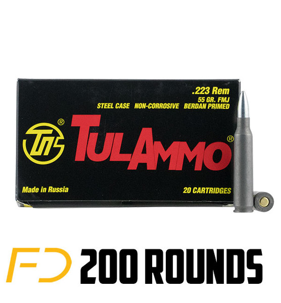 Tulammo .223 REM, 55gr, FMJ - 200 Rounds