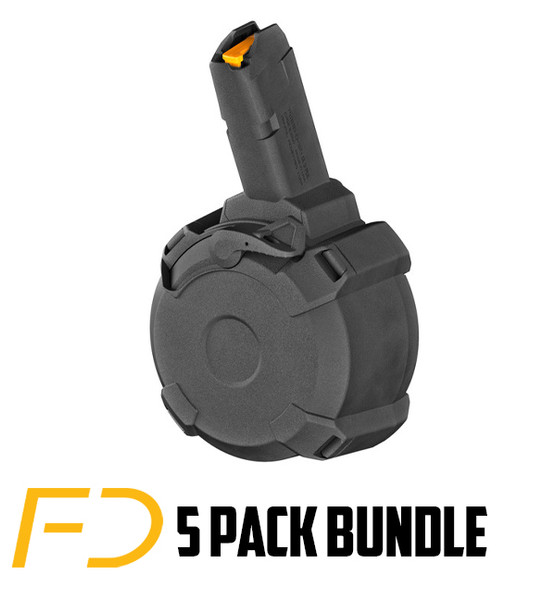Magpul PMAG D-50 9MM GL9 PCC 50 rnd drum Black - 5 pack
