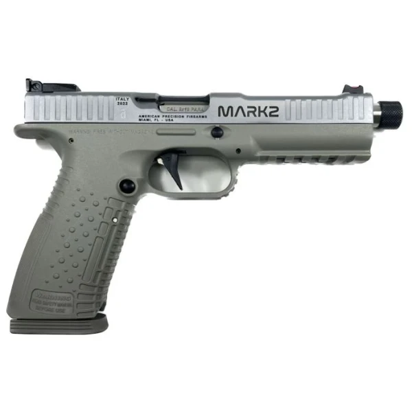 American Precision Firearms Strike 1 Mk2 9mm 5.4" Tb 17rd Silver