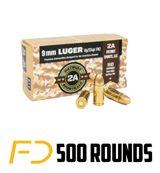 STV 9MM, 124gr, FMJ - 500 Rounds