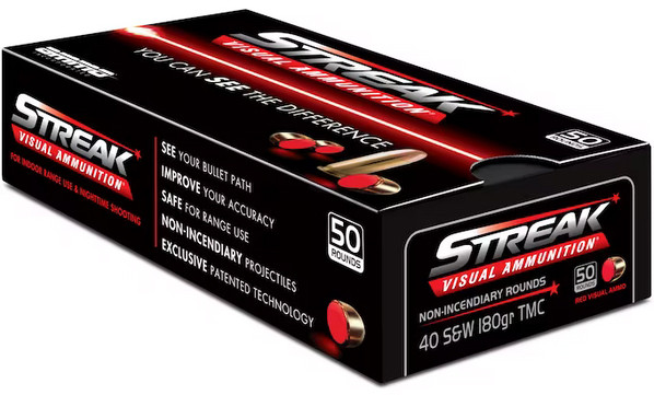Ammo Inc Streak .40 S&W, 180gr, TMC - 50 Rounds [MPN: 40180TMCSTRKRED50]