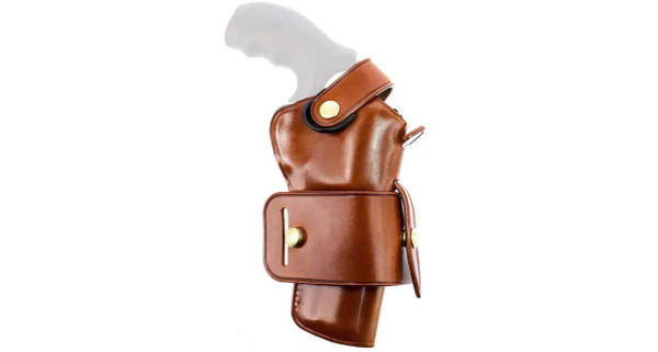 Galco Wheelgunner Belt Holster Ambidextrous Leather Rugerer Redhawk 4" Tan