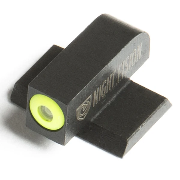 Night Fision Perfect Dot Tritium Front Sight Only Smith & Wesson M&P/M&P M2.0/Shield/SD9VE/SD40VE Green Yellow Outline Metal Body Black Nitride Finish