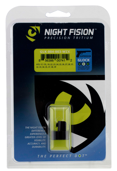 Night Fision Suppressor Height Set Glock 17 19 34 White Ring