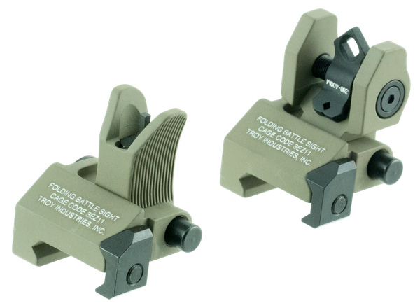 Troy Industries Micro M4 Front and DOA Rear Folding BattleSight Set Flat Dark Earth