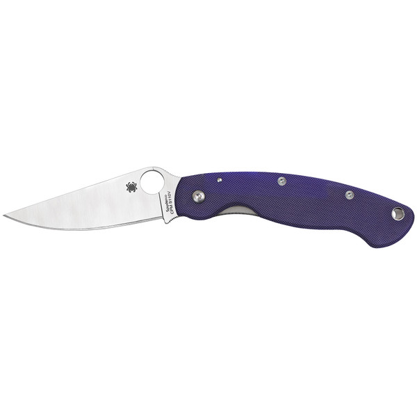 Spyderco Military Folder 4.0 in Plain Black G-10 Handle