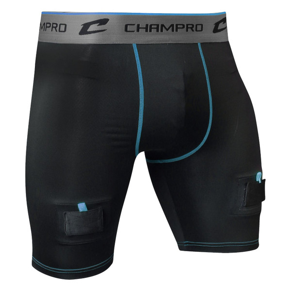 Champro Adult CREASE Poly Spandex Hockey Jock Black