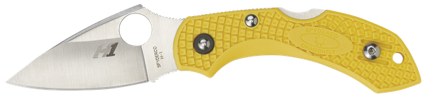 Spyderco Dragonfly 2 Folder 2.25 in H1 Serrated Yellow FRN