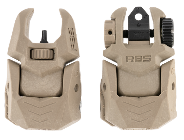 Meprolight FRBS Folding Back-up Tritium Night Sights 4 Dot Polymer Tan