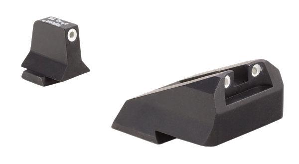 Trijicon Bright & Tough Suppressor Night Sight Set S&W M&P, SD9 VE, SD40 VE Steel Matte 3-Dot Tritium Green with White Outline