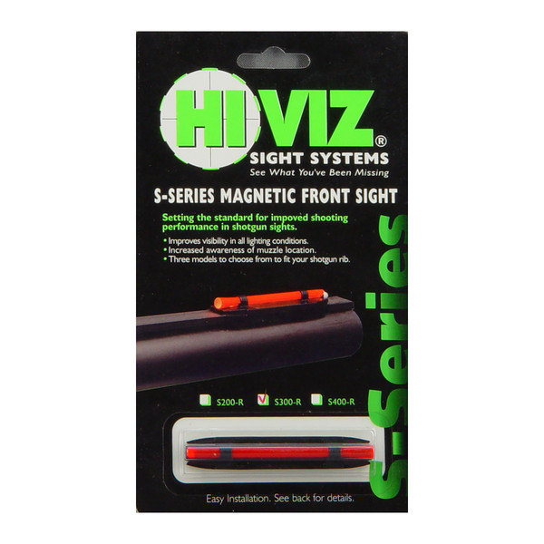Hi-Viz Narrow Magnetic Shotgun Sight - Red