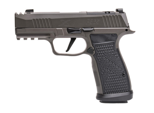 Sig Sauer P365 AXG Legion Compact Frame 9mm 17+1, 3.10" Black Carbon Steel Barrel, Optic Ready/Ported Serrated Stainless Slide - Gray Cerakote [365AXGCA9LEGION]