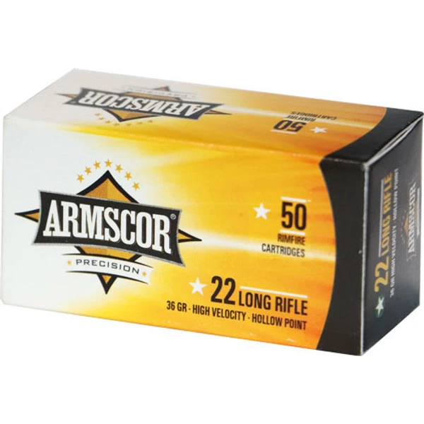 Armscor 22LR, 36 gr, Hollow Point, Hi-Velocity, 50 Round Box [MPN: 50015PH]