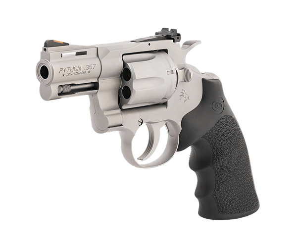 Colt Python 357 Magnum/38 Special, 3" Barrel, 6rd, Stainless, Black Grip