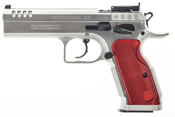 IFG LLC TANFOGLIO STOCK II OPTIC READY 10MM ACP 4.45" 13RD CHROME WOOD