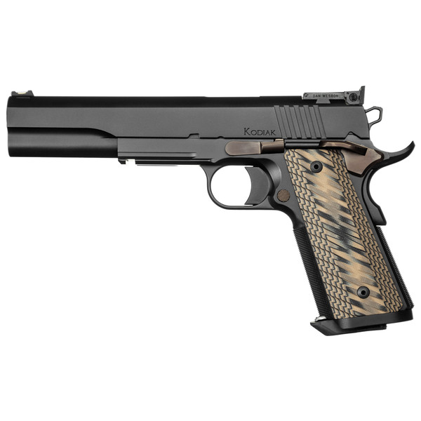 Dan Wesson Kodiak 10mm Auto Caliber with 6.03" Bull Barrel, 8+1 Capacity, Overall Tri-Tone Black Finish Stainless Steel 01853