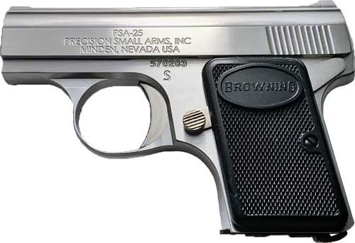 Precision Small Arms PSA-25 .25 ACP 2.13" Barrel 6 Rounds Stainless Steel Traditional Satin Finish Semi Auto Pistol