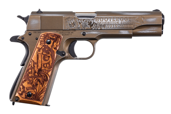 Auto Ordnance Bootlegger 1911 .45 ACP 5" 7+1 Distressed Brunt Bronze Cerakote Walnut Semi Auto Pistol