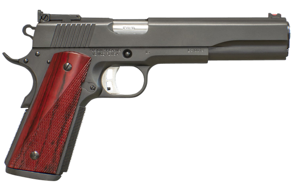 Fusion Precision 1911LSBASE10 Freedom Longslide 10mm Auto 6" 8+1 Black Frame Long Black Steel Slide Cocobolo Grip