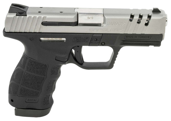 SAR USA SAR9X COMPACT 9MM 4" 15RD BLACK FRAME SS SLIDE