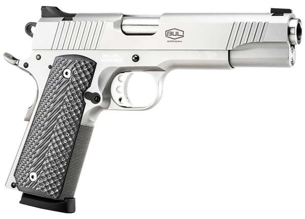 Bul Armory 1911 Government 9mm Luger 5" 10+1 Stainless Steel Black Polymer Grip 39102GC