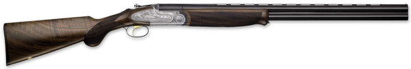 FAIR Jubilee Prestige 16 Gauge with 28" Barrel, 2.75" Chamber, 2rd Capacity, Chrome Metal Finish & Walnut Fixed Stock, Gold Trigger Ambidextrous Hand Includes Hard Case FR-JBPRTG-1628