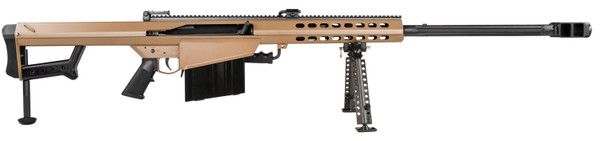 Barrett M82A1 50 BMG 29" 10+1 Flat Dark Earth Cerakote Flat Dark Earth Fixed w/Sorbothane Recoil Pad Stock Black Polymer Grip 18858