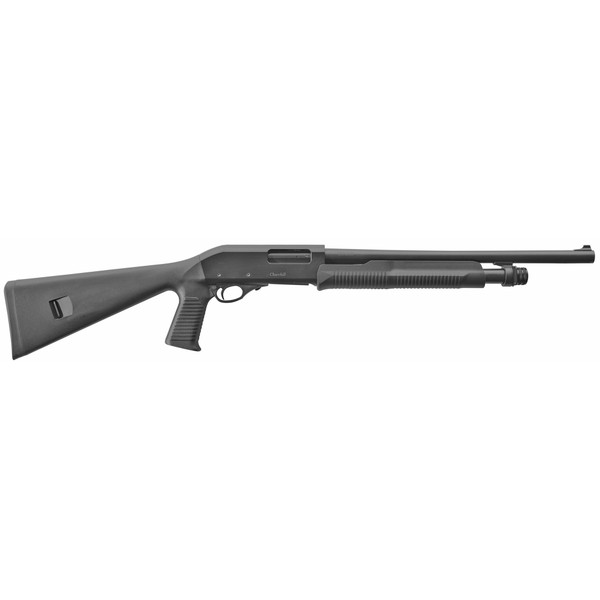Akkar Pump 12ga. 3" 18.5" Cyl. - Black Pistol Grip Syn Stock