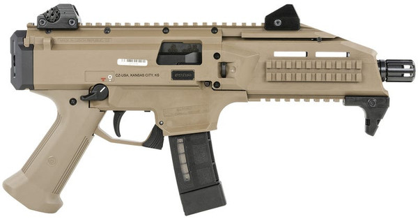 CZ SCORPION EVO 3 S1 9MM 7.72" BARREL 20-ROUNDS FLAT DARK EARTH GLORY FLAG ENGRAVING