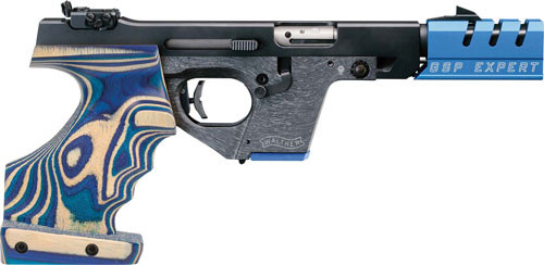 Walther GSP Expert .22 LR, 4.5" Barrel, 5rd, Wood Grip, Black/Blue/Gray,  Right-Hand, Size M
