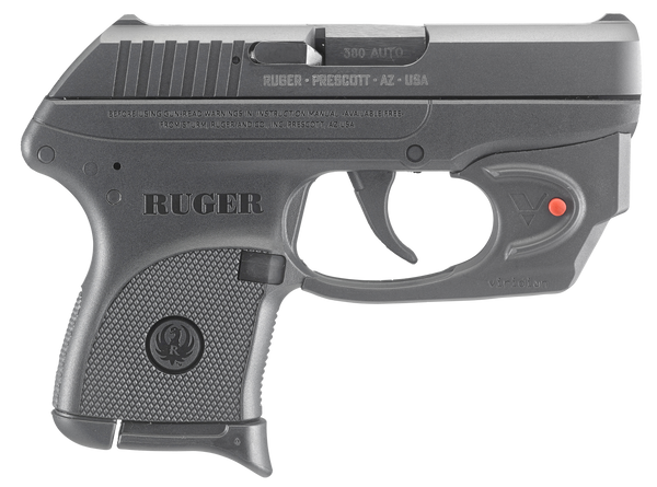 Ruger 3752 LCP 380 ACP 2.75" 6+1 Black Black Oxide Steel Slide Black Polymer Grip Vridian Red Laser