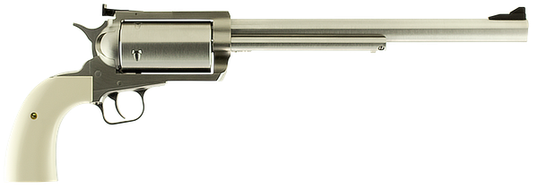 Magnum Research BFR Long Cylinder 45-70 Government 10" 5rd Overall Stainless Steel with Bisley White Laminate Grip BFR4570B