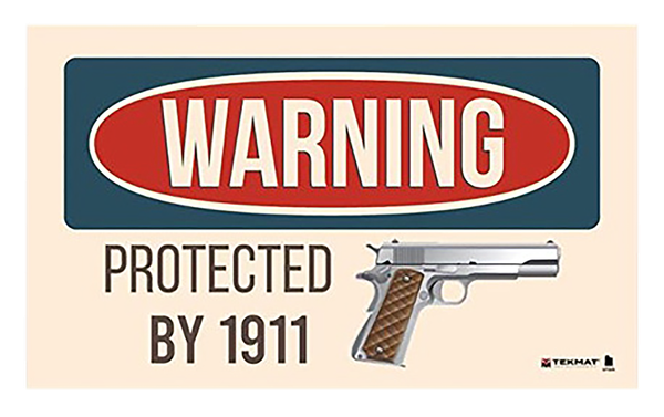 Beck Tek Llc (tekmat) Warning Protected By 1911 Tekmat Tek42warning1911