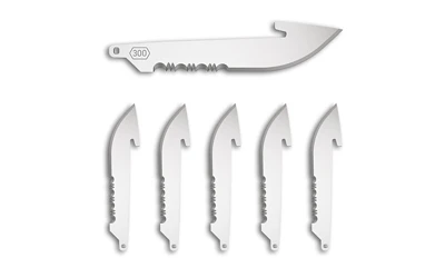 Outdoor Edge 3" Drop Point Bld - W/serrations Black Blade 6-pk