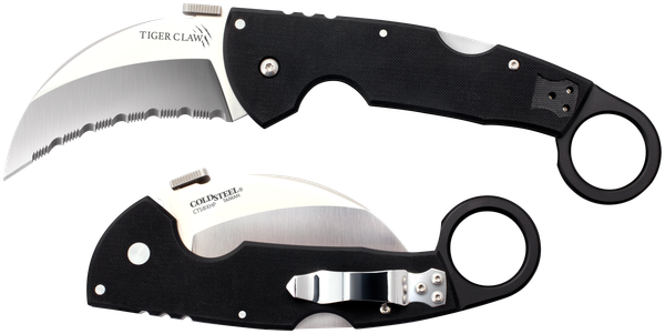 Cold Steel Tiger Claw Cs-22kfs  Serrated 3"